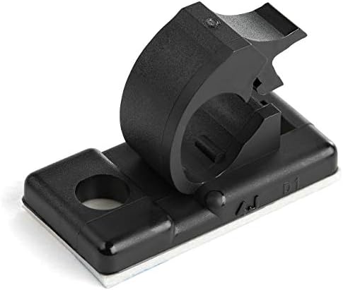 StarTech 100 Adhesive Cable Management Clips, Black, TAA, Sticky (CBMCC1) by StarTech