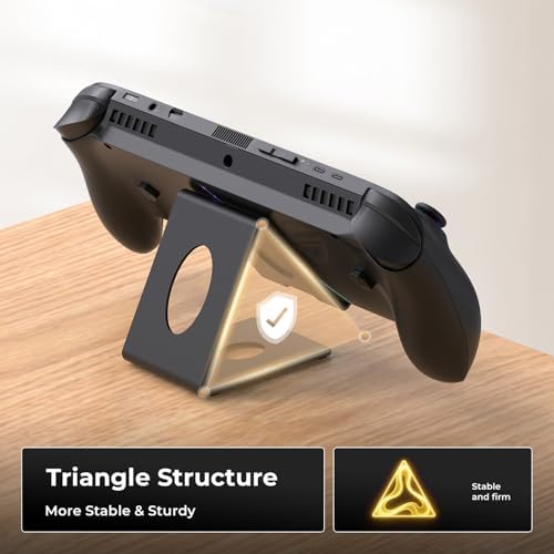 Friendly Space Saving Metal Stand Holder for Tablets and Handheld Devices Ergonomic Design Nonslip Base Aluminum Gaming Stand - Image 4