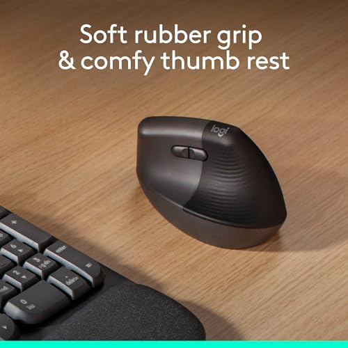 Logitech Lift Vertical Ergonomic Wireless Mouse - Graphite - Image 2