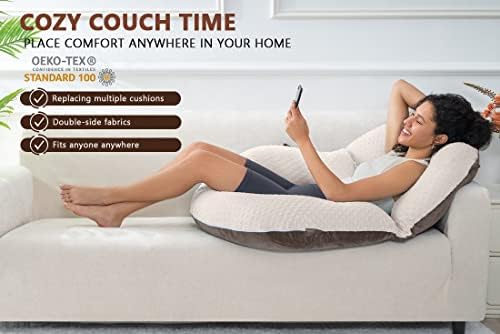INSEN Reading Pillow, Back Pillow for Sitting in Bed and Couch, Gaming Pillow for Adults, Sit Up Support for Bed - Image 7