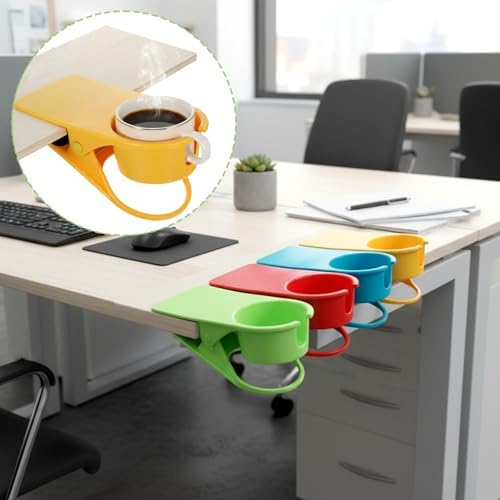 4Pcs Drinking Cup Holder Clip, Desk Adirondack Chair with Cup Clip Holder for Water Drink Beverage Soda Coffee Mug - Image 6