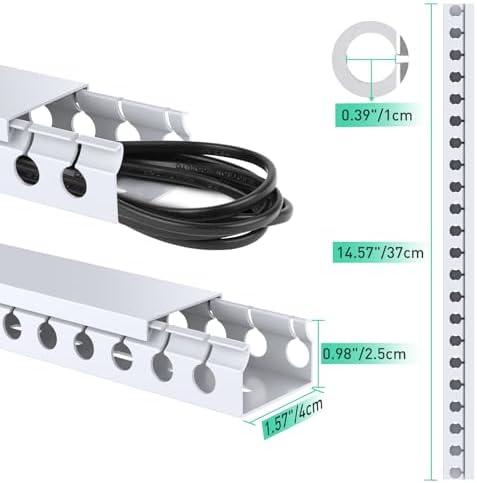 ENONCI Cable Raceway Kit 154in Under Desk Wire Cover Organizer 10-Pack - Image 2
