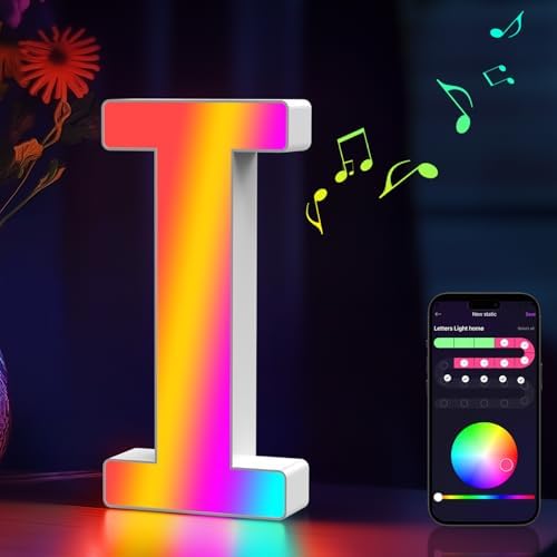 Light Up Letters Marquee Letter LED Lights Music Sync RGB Color Changing by MeRGB