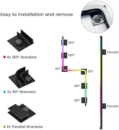 Vetroo LED Strip for PC, 21.7-inch 5V 3-Pin ARGB Light Bar - Image 3