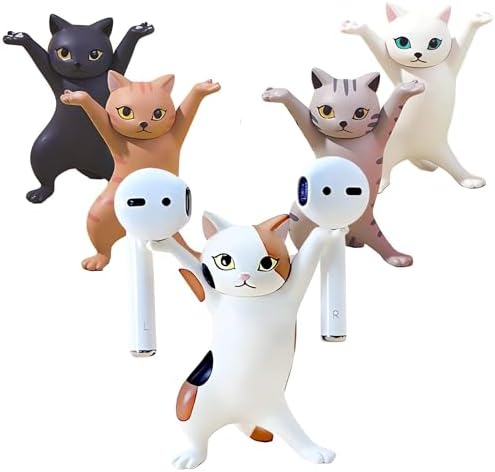 ATHAND 5 Pack Cat Earbud Holder Stand for AirPods 1/2/3 by ATHAND