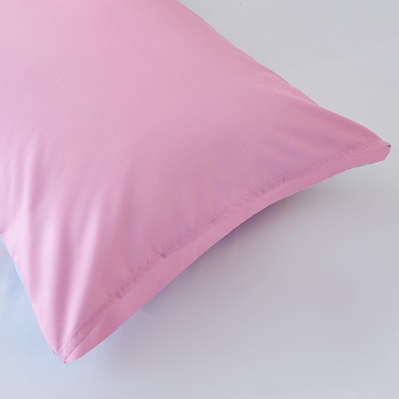 Pink Twin Bedding Sets,7PCS Girls Comforter Sets,Pink Comforter,Girls Bed Sets Twin,Bed in a Bag with Flat Sheet and Fitted Sheet,Pillowcases,Cushions for Kids - Image 6