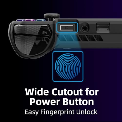 Skull & Co. GripCase for ROG Ally X(2024 Model): A Soft Protective Case with Textured Grips Full Protection and Stand, Shock-Absorption Non-Slip and Anti-Scratch Cover Design - Galactic Purple - Image 6