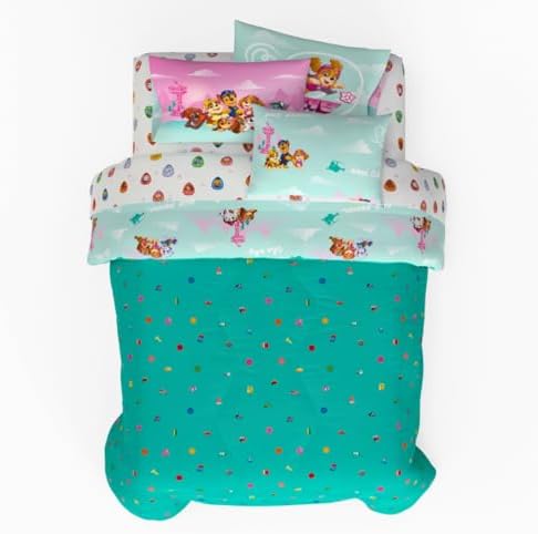 Paw Patrol Girl Skye Kids Bedding Super Soft & Cozy Reverisble Microfiber Comforter and Sheet Set with Sham, 7 Piece Full Size, (Officially Licensed Product) By Franco - Image 2