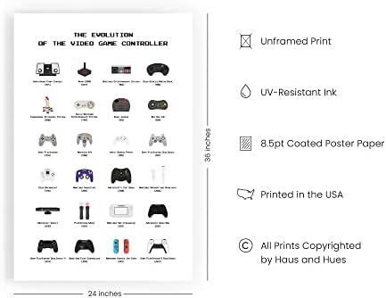 HAUS AND HUES Retro Video Game Posters for Walls Video Game Wall Art/Gamer Decor for Boys Room Gamer Wall Art Prints (24x36, Unframed) - Image 2