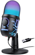 MRSDY USB Gaming Microphone for PC with Noise Reduction, Mute, Gain, RGB by MRSDY