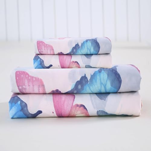 SDIII Colorful Butterfly Queen Fitted Sheet with 2 Pillowcases, Deep Pocket Soft Microfiber Butterfly Bed Sheet Queen for Kids and Teens - Image 7