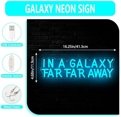 In A Galaxy Neon Sign Star Movie LED Sign for Game Room Bedroom Adjustable in A Long Time Ago A Galaxy Far Far Away Neon Wall Art for Fans Christmas Holiday Gifts - Image 2