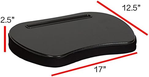 Sofia + Sam Mini Lap Desk with Memory Foam Cushion | Tablet Slot and Handle | Fits Laptops Up to 15" | Tablets Up to 9.6" | Black | Portable Travel Desk | Reading Writing and Coloring - Image 4