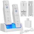 Remote Controller Charger for Wii/Wii U with 2 Pack 2800mAh Rechargeable Battery Pack, 2 Port Charging Station for Wii Controller, Remotes are not Included by KEKUCULL