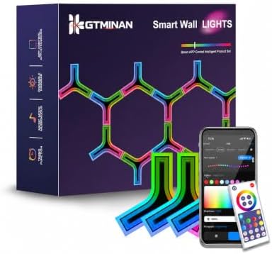 Y-Shaped 3D RGB LED Wall Lights 8 Pack - Gaming Lights by GTMINAN