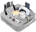 Couch Cup Holder Pillow, Sofa and Bed Caddy for iPad, Kindle, Switch, Game Controller, Remotes, Phones, Small-Sized Cup and Drink Holder for Couch, Bed, Desk, Car, Bathroom Cup Holder, Ash Gray by Unknown