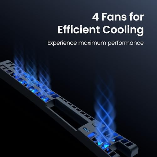 KIWIHOME Cooling Fan for PS5 Slim, 4-Fan Cooler with Auto Speed USB3.0 - Image 4