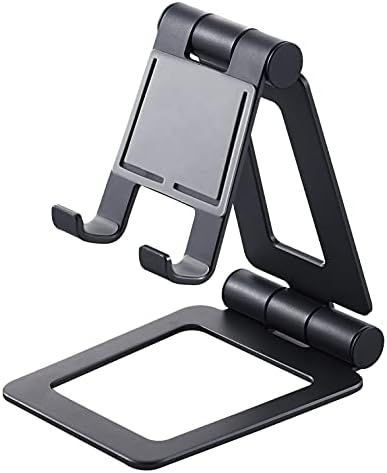 Elecom TB-DSCHALBK Tablet Stand, Aluminum Stand, Free Angle, Compatible with Nintendo Switch, 5 - 12.9 inches, Black by ELECOM