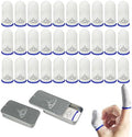 JWH Ultra-Thin Silver Fiber Gaming Finger Sleeves White Thumb Sleeves Gaming Cots 30 Pack Gaming Finger Gloves for PUBG with 2 pcs Storage Box High Sensitivity Anti-Slip Fundas para Dedos Gamer by JWH