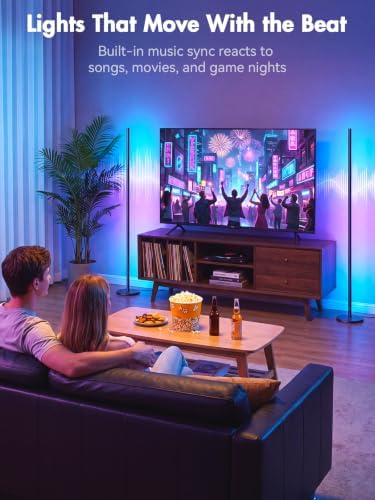 RGBICW Corner Floor Lamp, Smart LED Floor Lamp for Ambient Lighting with 16 Million Colors, App & Remote Control, 68 Scene Modes, Music Sync, Adjustable Warm White for Bedroom Living Room - Image 5
