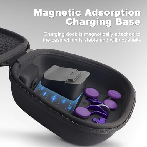 Complete Component Pack for Xbox Elite Controller Series 2 - Accessories Includes 1 Controller Carrying Case, 1 Charging Dock, 4 Thumbsticks, 4 Paddles, 1 Adjustment Tool and 1 Charging Cable(Purple) - Image 3