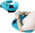 Gaming Pillow, Lap Desk Reading Pillow for Adults Teens, Arm Support Pillow for Sitting in Bed Sofa, Playing Steam Deck/Switch/Xbox/PS5, Gamer Gifts for Men Teenage Boy, Blue by Unknown