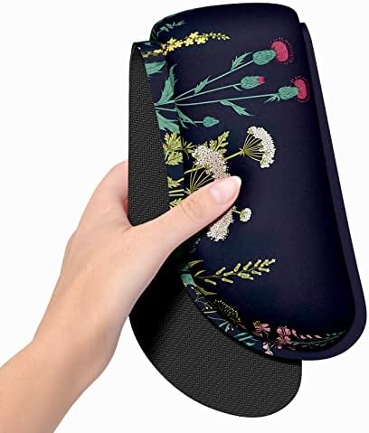 Dapesuom Enlarge Keyboard Wrist Rest, Memory Foam Wrist Cushion for Desk Mat Support, Cute Pain Relief Keyboard Mouse Pad Rests Set with Non-Slip Base for Gaming Laptop Office Computer, Elegant Flower - Image 3