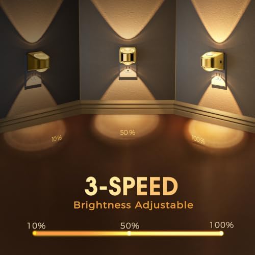 Briignite Projector Night Light, Rotating Gold Night Lights Plug into Wall - Image 2