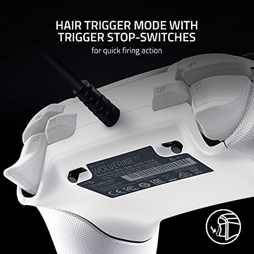Razer Wolverine V2 Wired Gaming Controller for Xbox Series X|S, Xbox One, PC: Remappable Front-Facing Buttons - Mecha-Tactile Action Buttons and D-Pad - Trigger Stop-Switches - White - Image 5