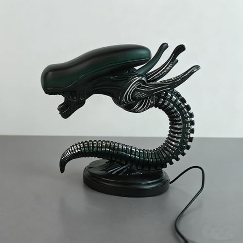 7" Alien Xenomorph Desk Lamp, Handmade Resin Sci-Fi Monster Night Light, USB Powered Ambient Table Lamp for Gaming Desk, Bedroom & Home Decor, Unique Gift for Fans(B) - Image 5