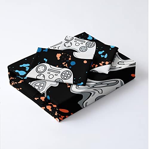 Gamer Bedding Set for Boys, Twin Size Gaming Duvet Cover Set, Boys Video Games Comforter Cover, Bedroom Decor - Image 4