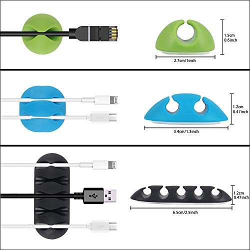 Shintop 6pcs Self-Adhesive Cable Clips for Computer, Electrical, Charging - Image 3