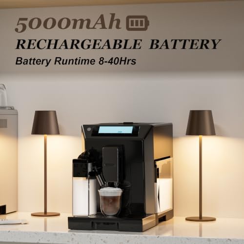 Kakanuo Brown Cordless Table Lamp Rechargeable, Battery Operated - Image 4