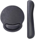RICHEN Ergonomic PU Leather Keyboard Wrist Rest and Mouse Pad with Wrist Support, Memory Foam Set for Computer/Laptop,Gaming and Office, Comfortable for Easy Typing & Pain Relief (PU Black) by RICHEN