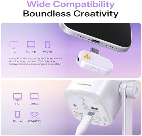 MAONO PD100W Wireless Dynamic Gaming Microphone for PC with USB-C Receiver - Image 4