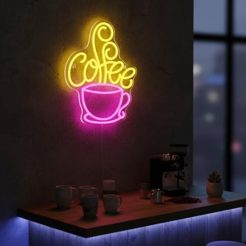 Coffee Bar Neon Sign, Dimmable LED Coffee Wall Light for Coffee Station - Image 4