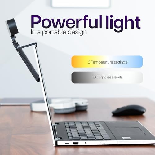 Life Finds Webcam Light for Streaming on Monitor or Laptop, Freestanding Video Conference Lighting, USB-C Connectivity, Remote Control Included, Black, LF-WL1 - Image 5