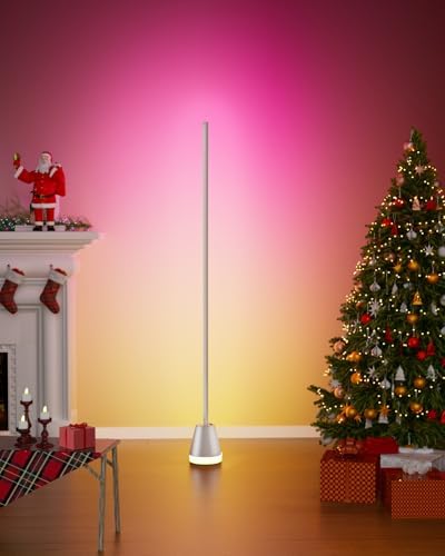 Keepsmile Smart RGB LED Corner Floor Lamp,172 LEDs Bright Standing Lamps for Living Room with APP and Remote,Modern Floor Lamp with Music Sync and 16 Million Colors, Ambient Lighting for Bedroom White - Image 4