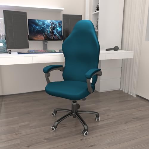 Gaming Chair Cover Game Chair Cover for Reclining Rotating Chair,Dark Green | Waterproof, Cat Scratch Proof, Stretch with Amrest, Breathable, Anti-Scratch, Pet-Resistant, For Big Tall High Back Chairs - Image 2