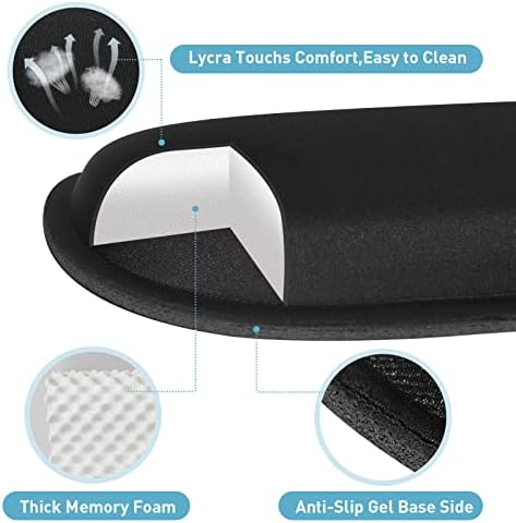 Yolanda Keyboard Wrist Rest Memory Foam, Easy Typing Pain Relief, Keyboard Mouse Pad Set for Computer, Laptop, Home & Office - Image 2