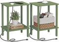 TUTOTAK End Table with Charging Station, Side Table Set of 2, Nightstand by ChoosetutotakFurnitureBuildYourCozyHome