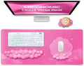 TheTrulyCharter- Cloud Wrist Rest Keyboard, Mouse Pad, Wrist Rest for Computer Keyboard, Cloud Drink Coaster and Simple Mouse Pad. (Pink- hot) by TheTrulyCharter
