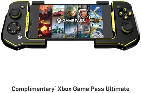 Turtle Beach Atom Mobile Game Controller with Bluetooth for Cloud Gaming on Xbox Game Pass with Android Mobile Devices - Compact Shape & Console Style Controls – Black/Yellow - Image 2