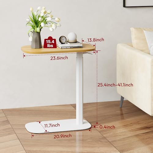 SANODESK 24''Standing Desk Pneumatic Height Adjustable Mobile Overbed Table - Image 3