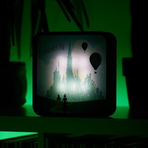 Numskull Official Wicked LED Light Box Acrylic Lamp – Elphaba & Glinda Design – USB Powered or Battery Operated – Desk, Shelf, or Wall Mountable - Image 6