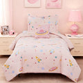 Twin Comforter Set for Girls - 3 Pieces Space Bedding Twin Bedding Sets by KaleidoSpaceHomeCollection