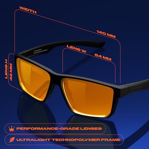 Titan Gaming Glasses, Blue Light Blocking, Night Driving Glasses for Men, Computer Protection, Gift for Gamers - Image 5
