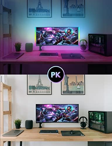 JUSJUBR 2PC RGB Under Monitor Light, Gaming Light with 353 Color Modes, LED Desk Light with Remote Control for Room/Monitor/PC Gaming Setup - Image 6