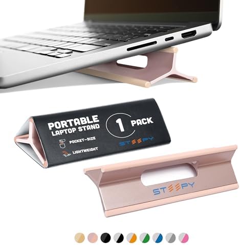 Steepy Portable Laptop Stand for Desk – Adjustable Height & Laptop Holder by Steepy