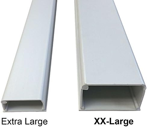 Electriduct XX-Large Latching Cable Raceway - 3" x 2" Channel Size - 2 Sticks - 45" (7.5 Feet Total) - White - Image 2